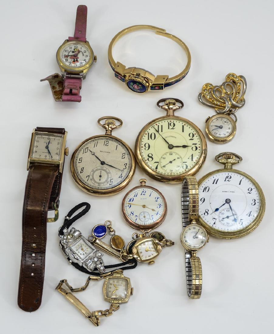 Estate Wrist and pocket watch group (1 of 3)