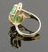 Ladies 14K Apple Green Jade Ring - 2