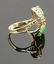 Ladies 14K Apple Green Jade Ring - 3