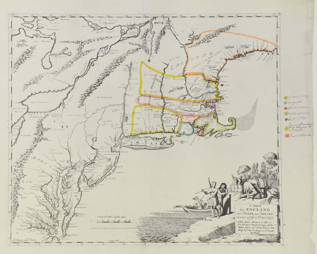 Early Map of New England: Robert Morden (1 of 3)
