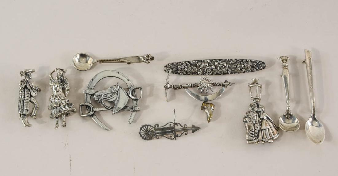 Group of Sterling Silver Pins (1 of 5)