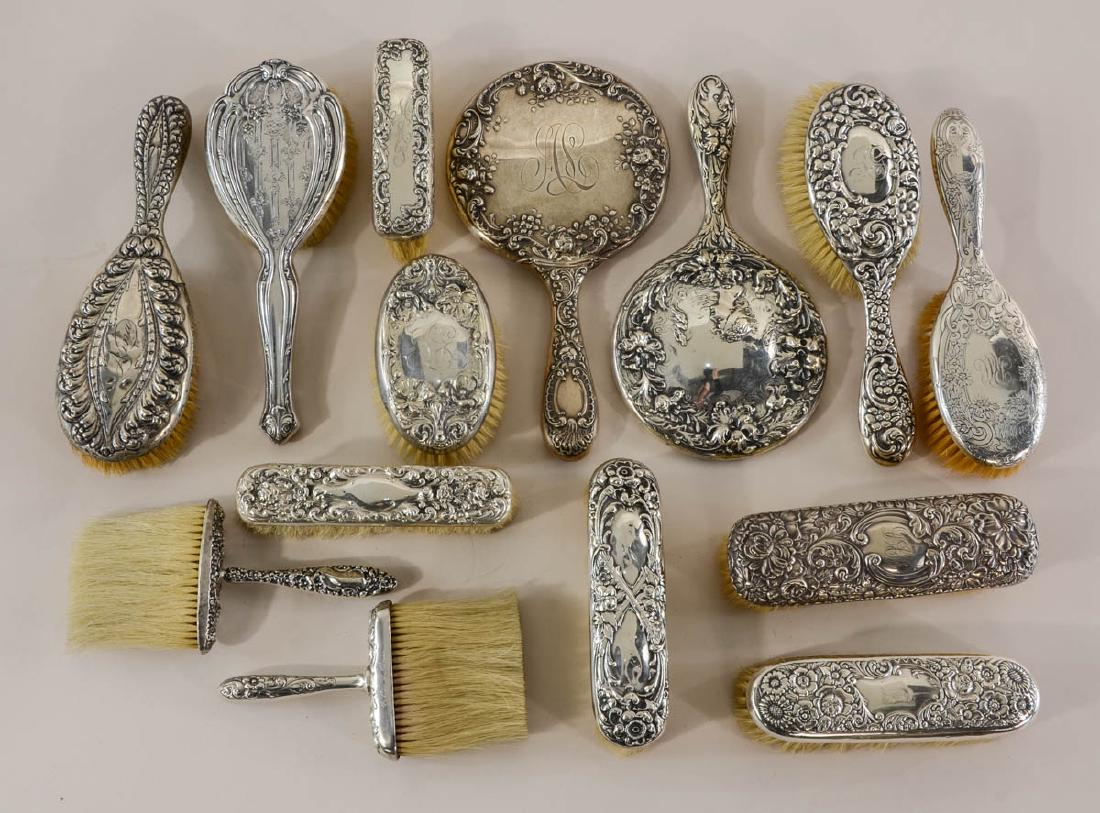 Victorian Sterling Silver Vanity Group (1 of 5)