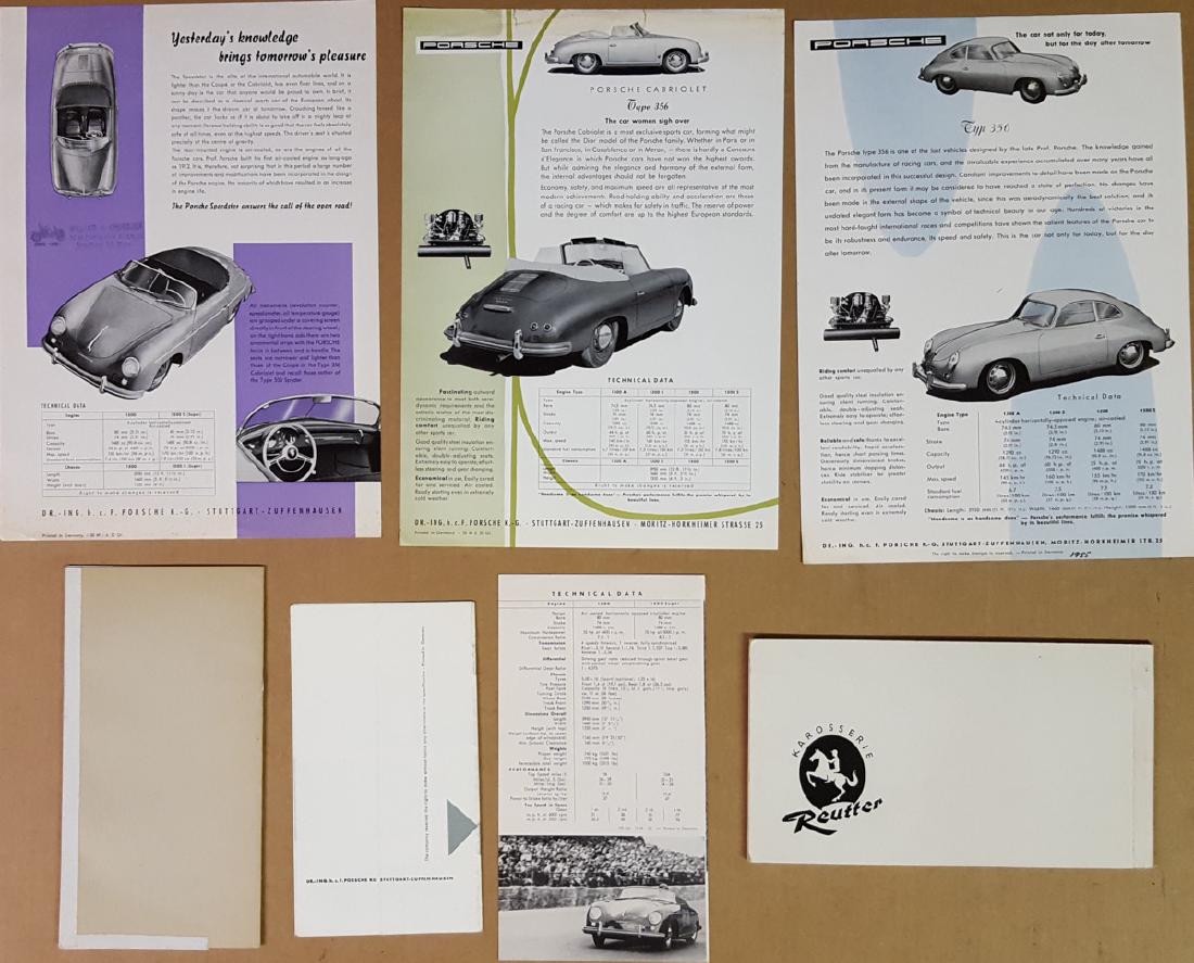 Seven Porsche items - 356 pre A and 356A (1 of 3)
