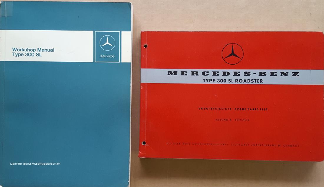 Merc Benz 300SL Parts & Workshop books (1 of 2)