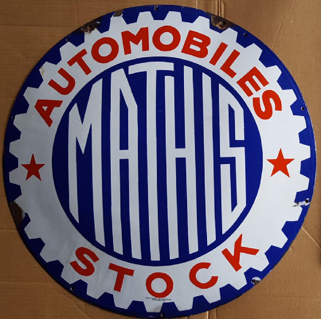 Mathis auto dealer domed sign (1 of 1)