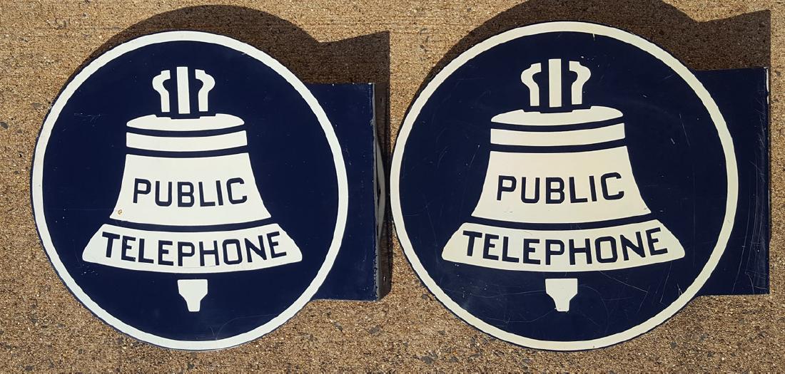 Two Public Telephone flange signs (1 of 2)