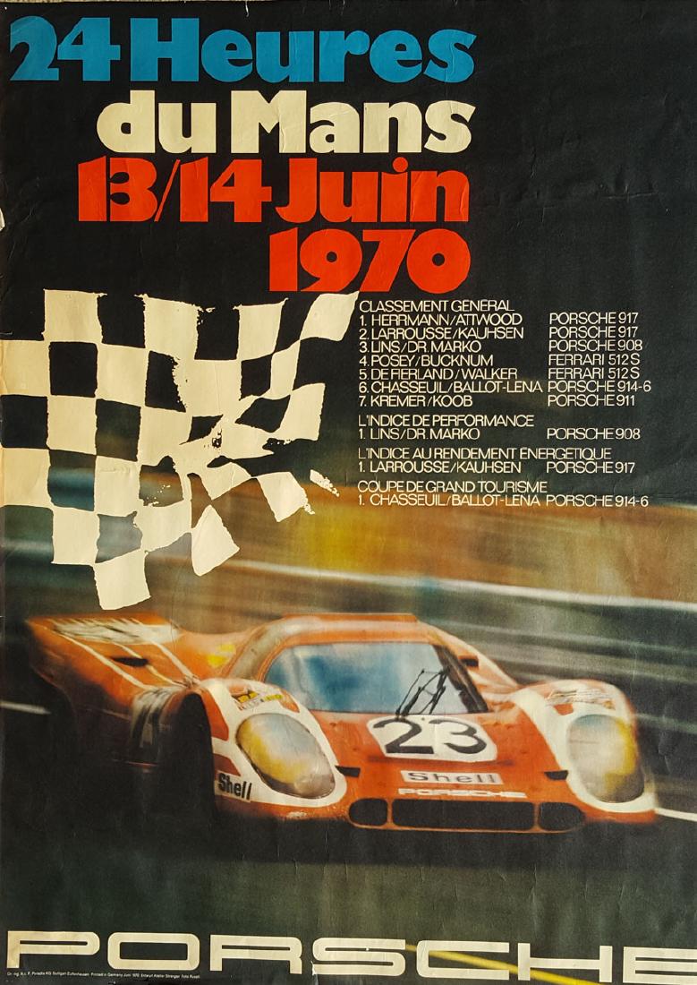 Three 1970 original Porsche posters (1 of 3)