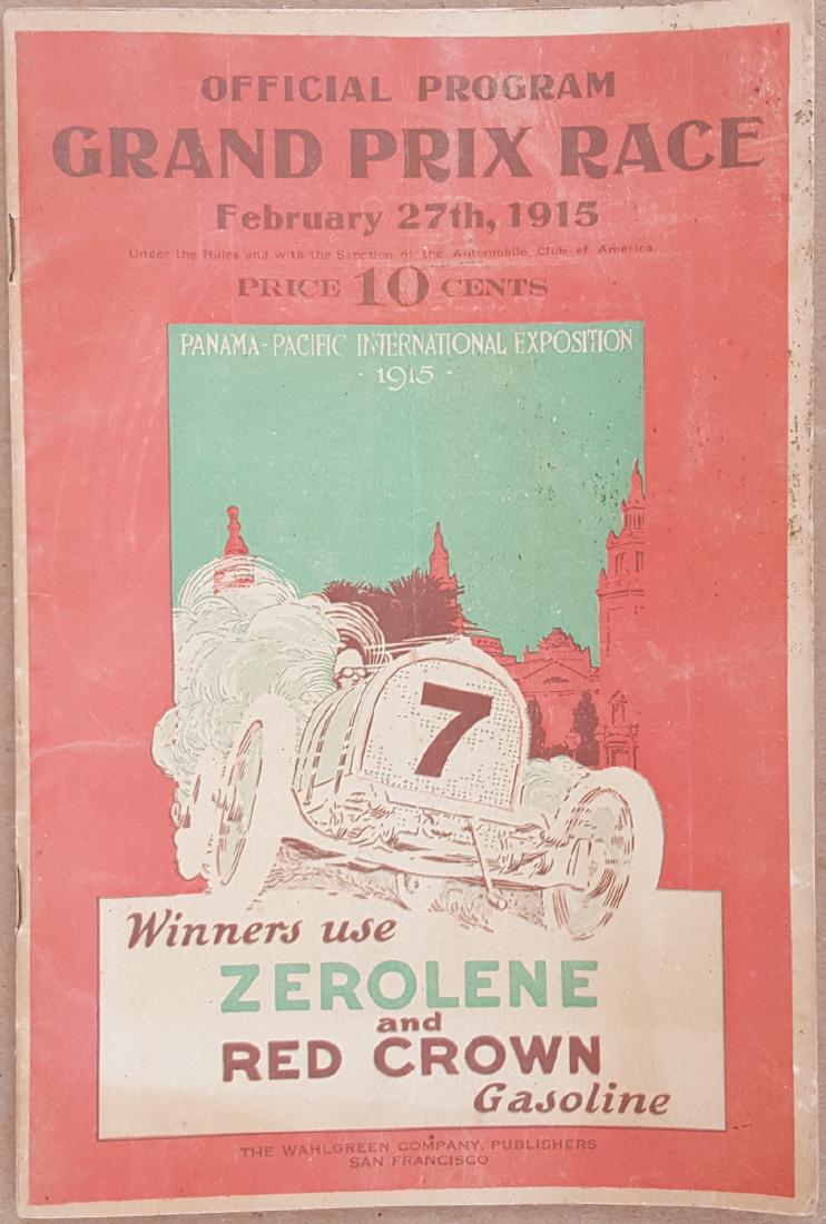 1915 San Francisco Grand Prix program (1 of 4)