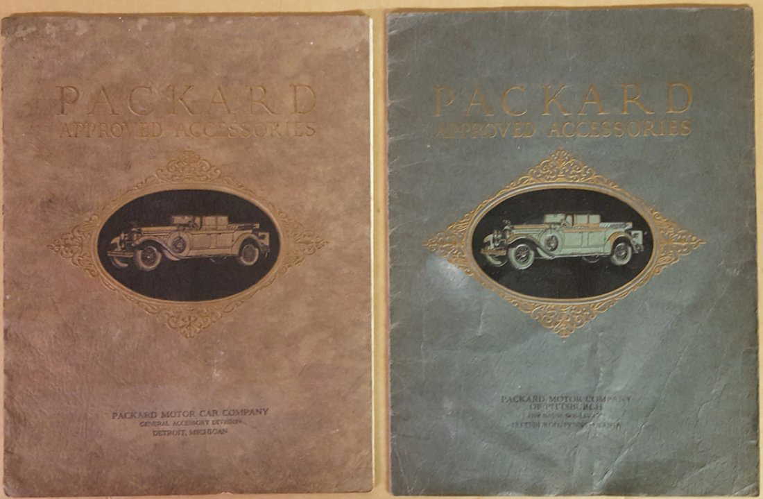 Two 1928 Packard accessory catalogs