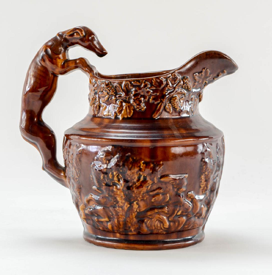 Rockingham Hound Handle Pitcher (1 of 6)