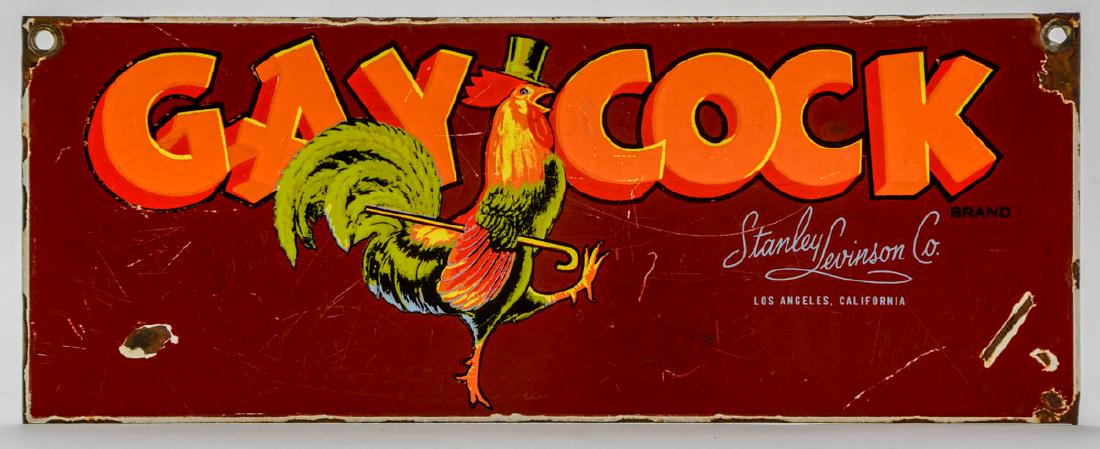 Gay Cock Brand Fruit Advertising Sign (1 of 2)