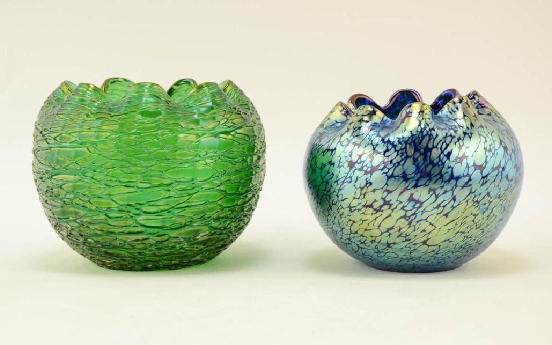 Two Art Glass Rose Bowl Vases (1 of 5)