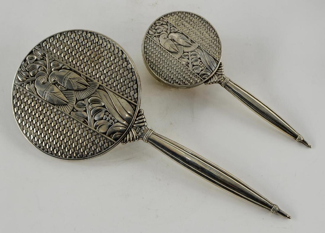 Art Deco Sterling Silver Mirror & Brush (1 of 5)
