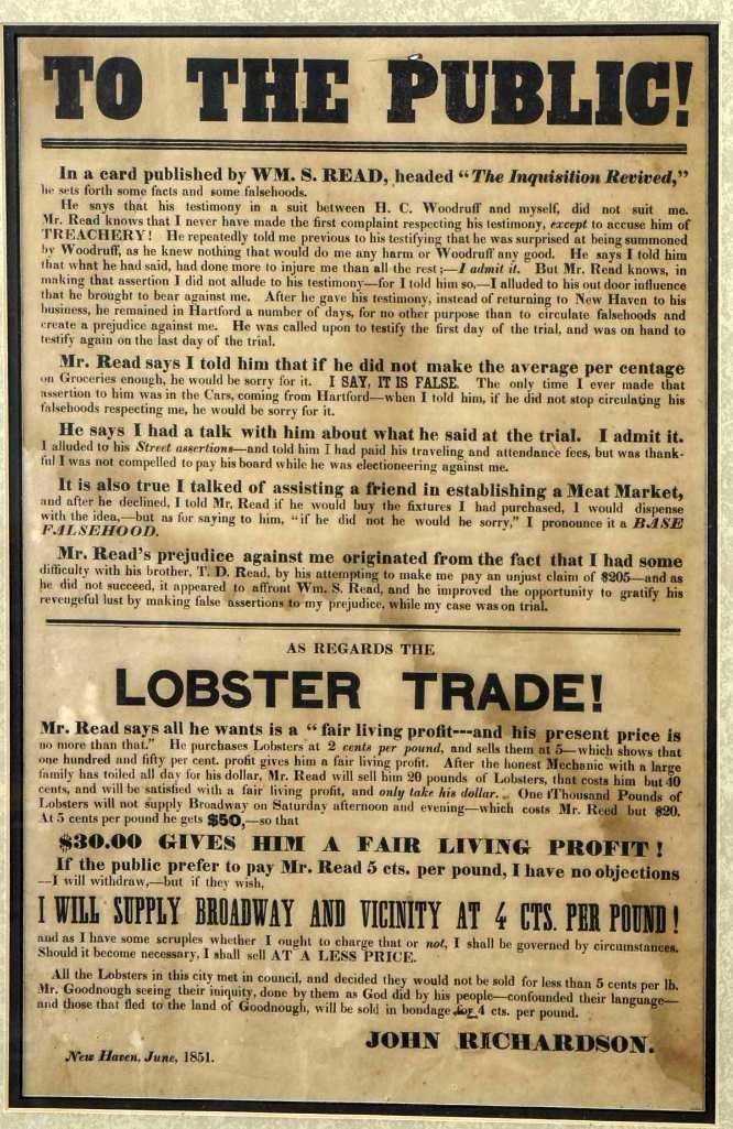 Antique New Haven CT Broadside (1 of 4)