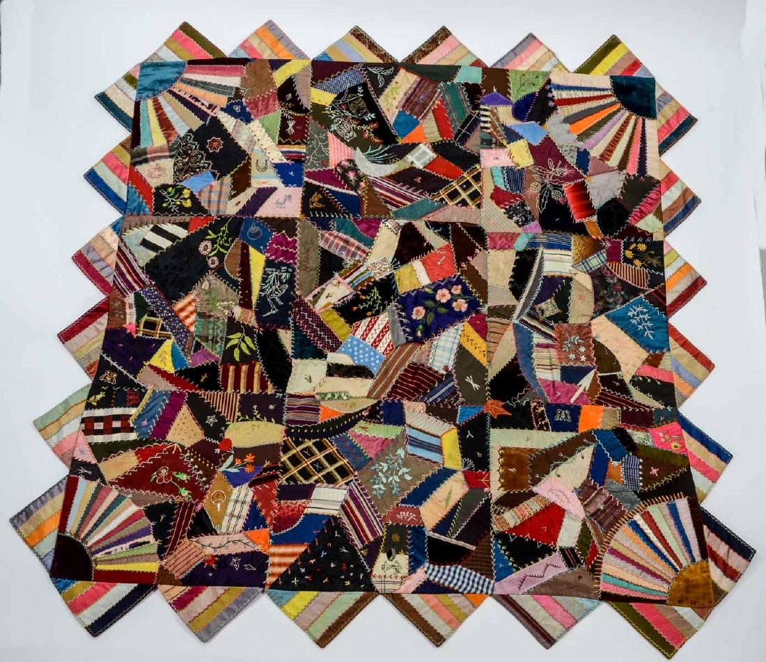 Antique American Crazy Quilt (1 of 10)