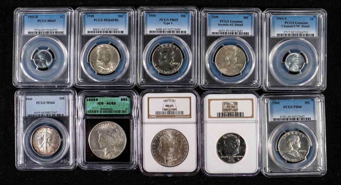 10 Estate Graded Coins (1 of 6)