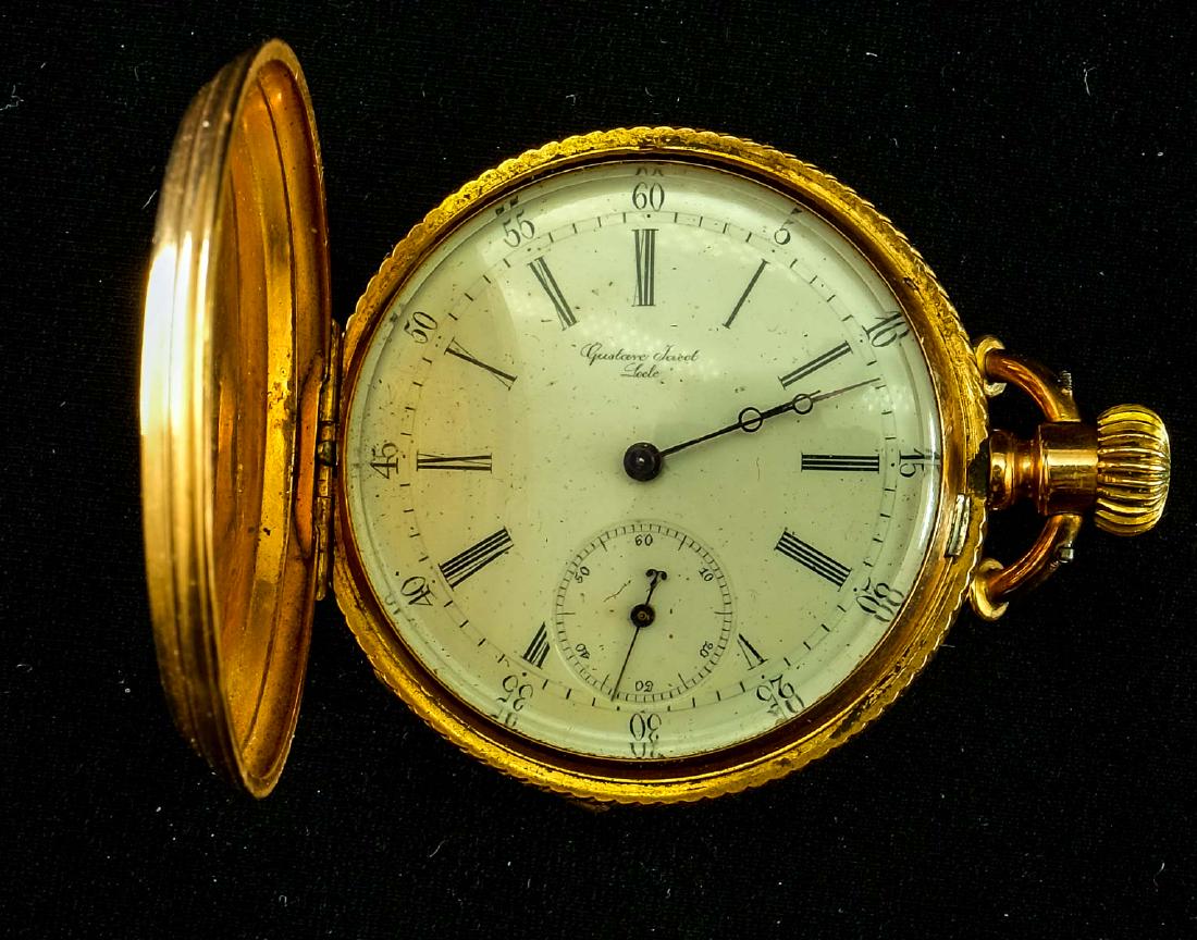 Swiss 14K Hunter Case Pocket Watch (1 of 6)