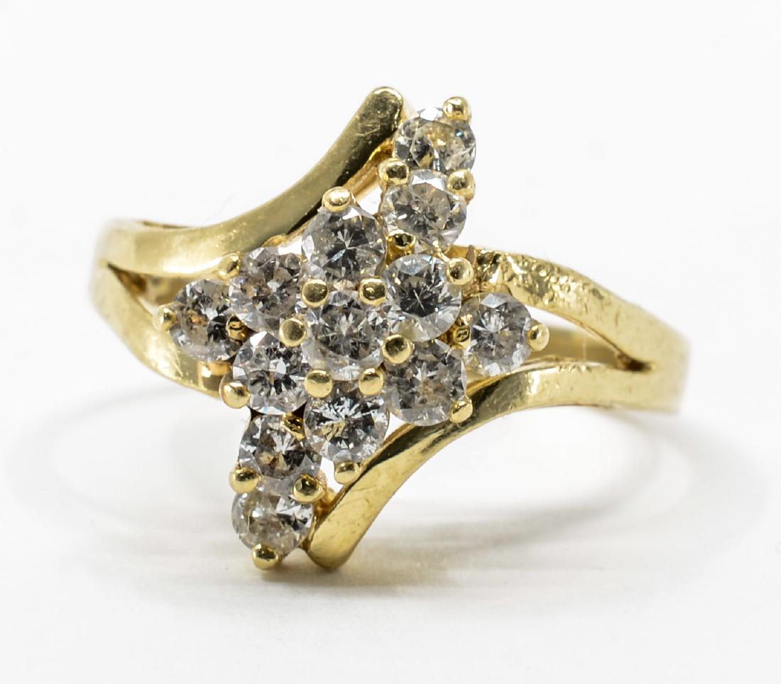 Ladies 14K Multi Diamond Cocktail Ring (1 of 3)