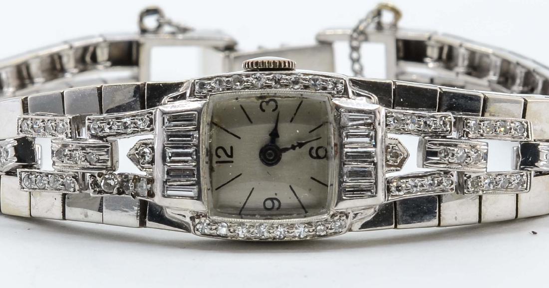 Ladies 14k Platinum Diamond Watch (1 of 3)