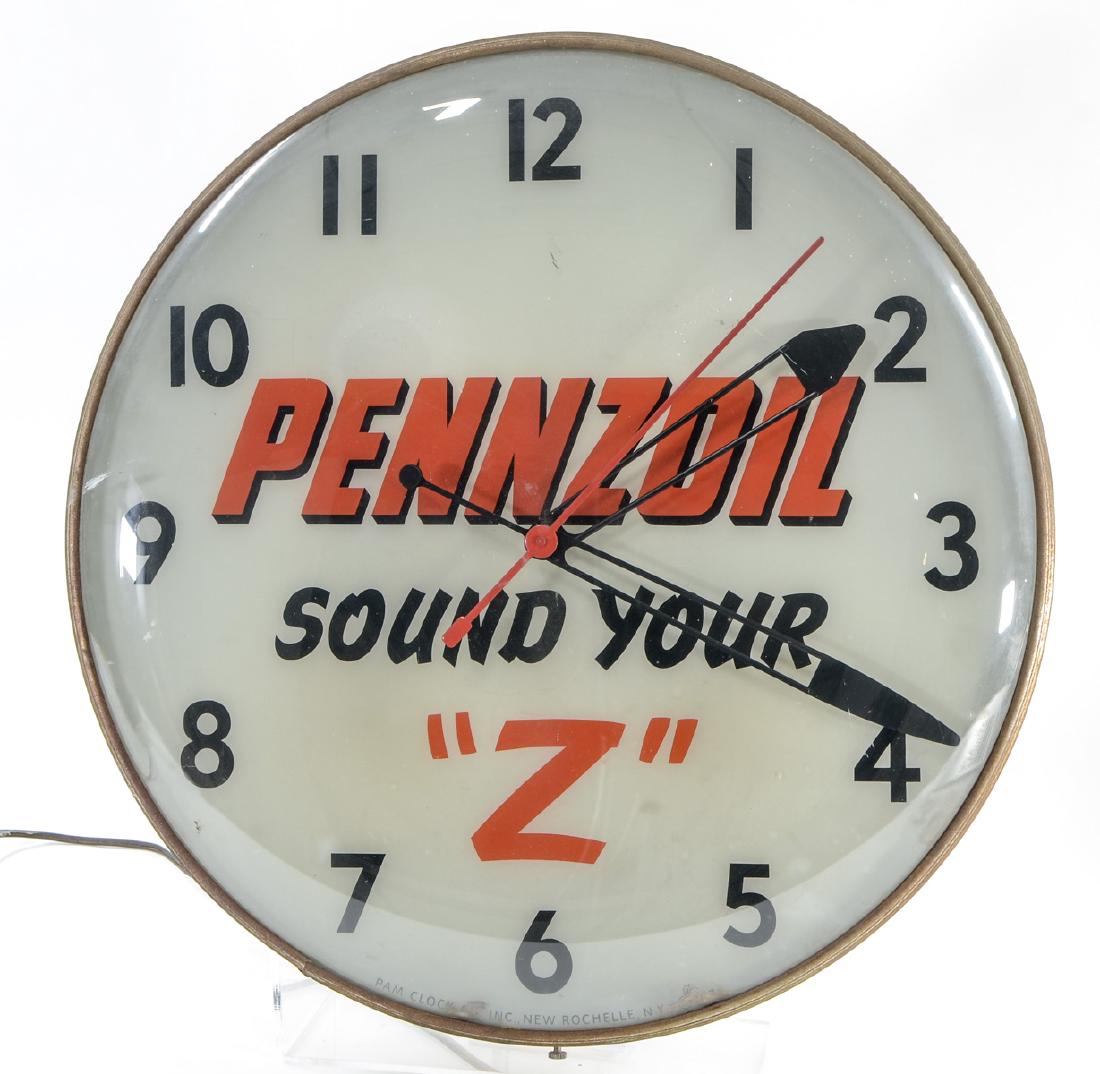 Pennzoil Advertising Clock