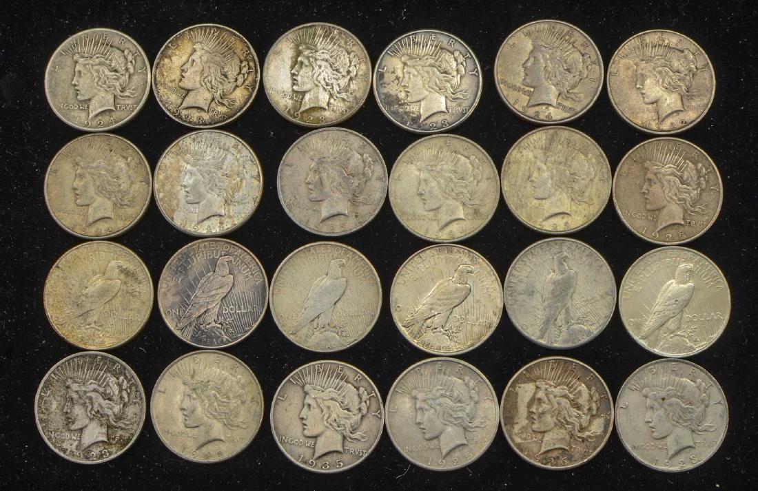 24 Silver Peace Dollars (1 of 3)
