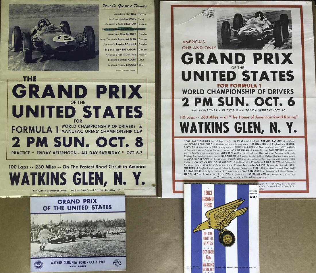 Original 1961 &1963 Watkins Glen posters programs (1 of 1)