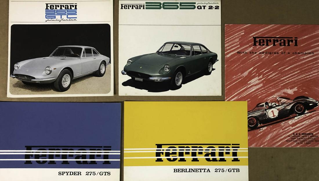 Five Ferrari brochures (1 of 2)