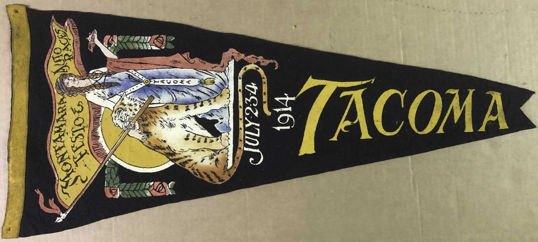 1914 Montamara Festo Auto Races felt pennant (1 of 2)