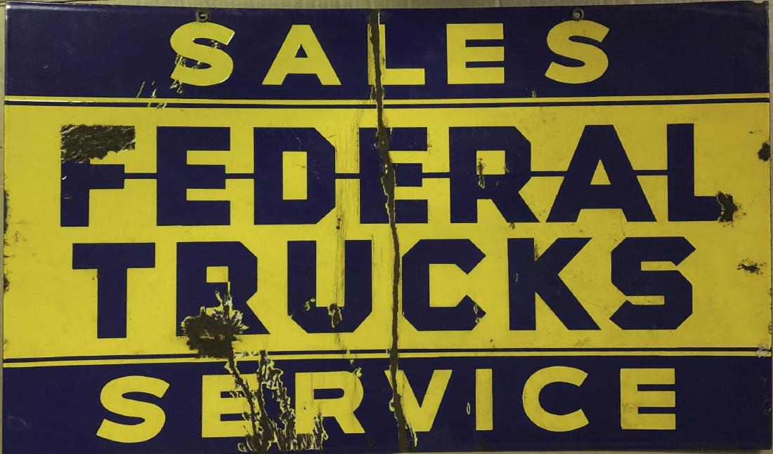 Federal Truck double sided sign, 30 x 18 (1 of 2)