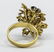 Ladies 14K Diamond & Blue Topaz Cocktail Ring - 3