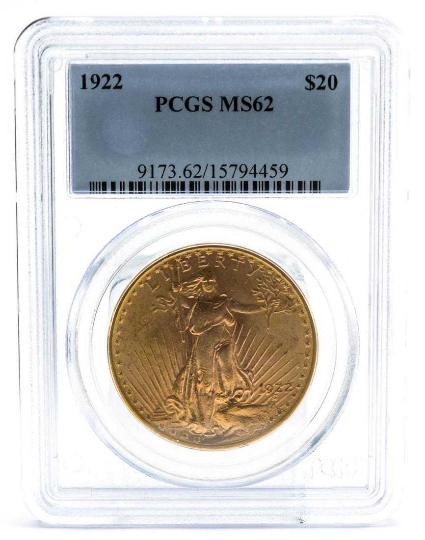 1922 $20 St. Gaudens Gold Double Eagle (1 of 4)
