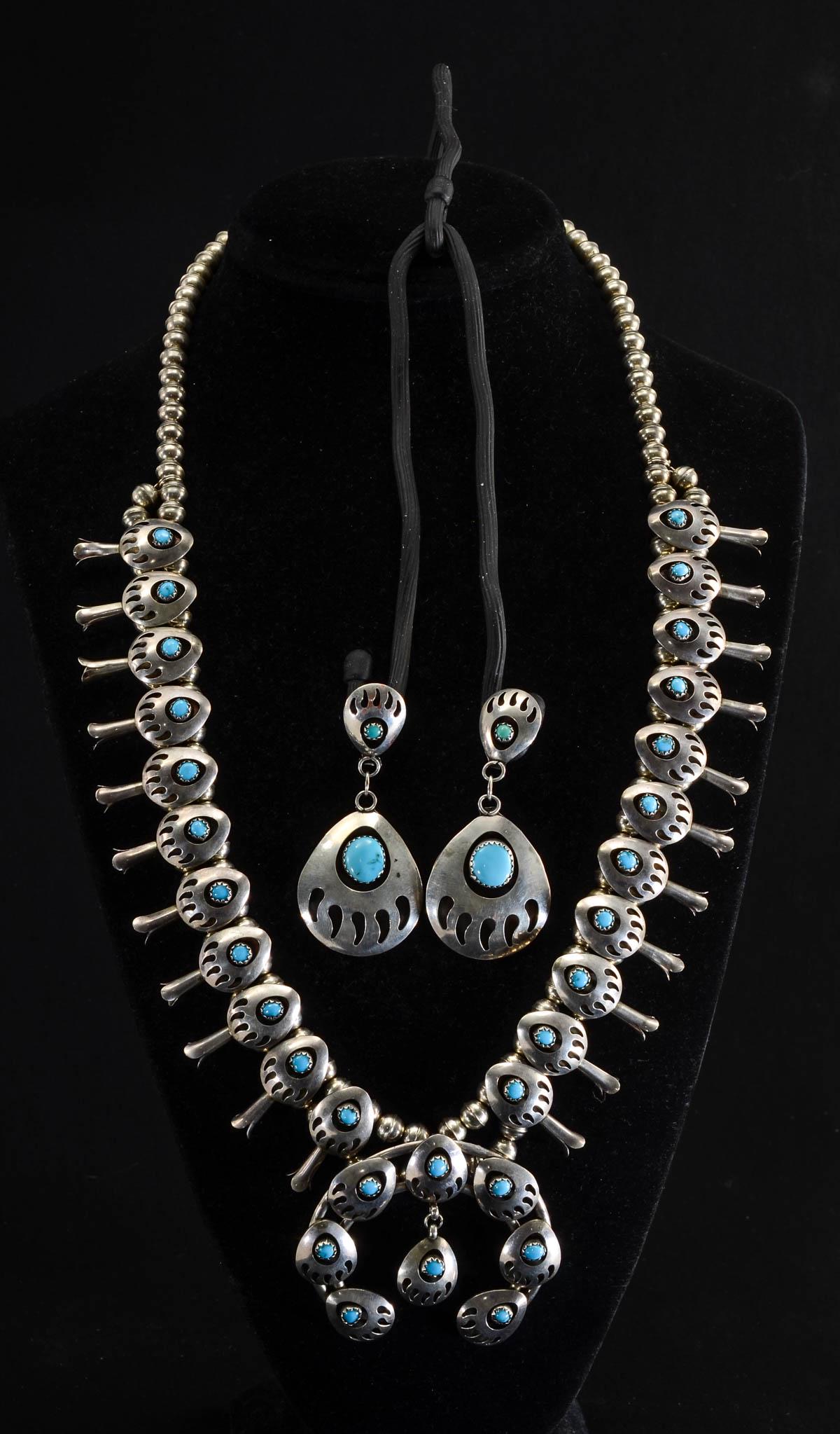 Navajo Squash Blossom Bear Paw Necklace Dec 28, 2019 Nest Egg