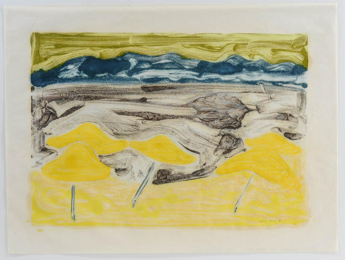 March Avery Monotype: "Turkish Umbrellas" (1 of 5)