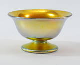 Steuben Aurene Art Glass Footed Open Salt