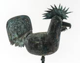 Full Body Folk Art Copper Rooster Weathervane