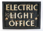 Electric Light Office Power Company Trade Sign