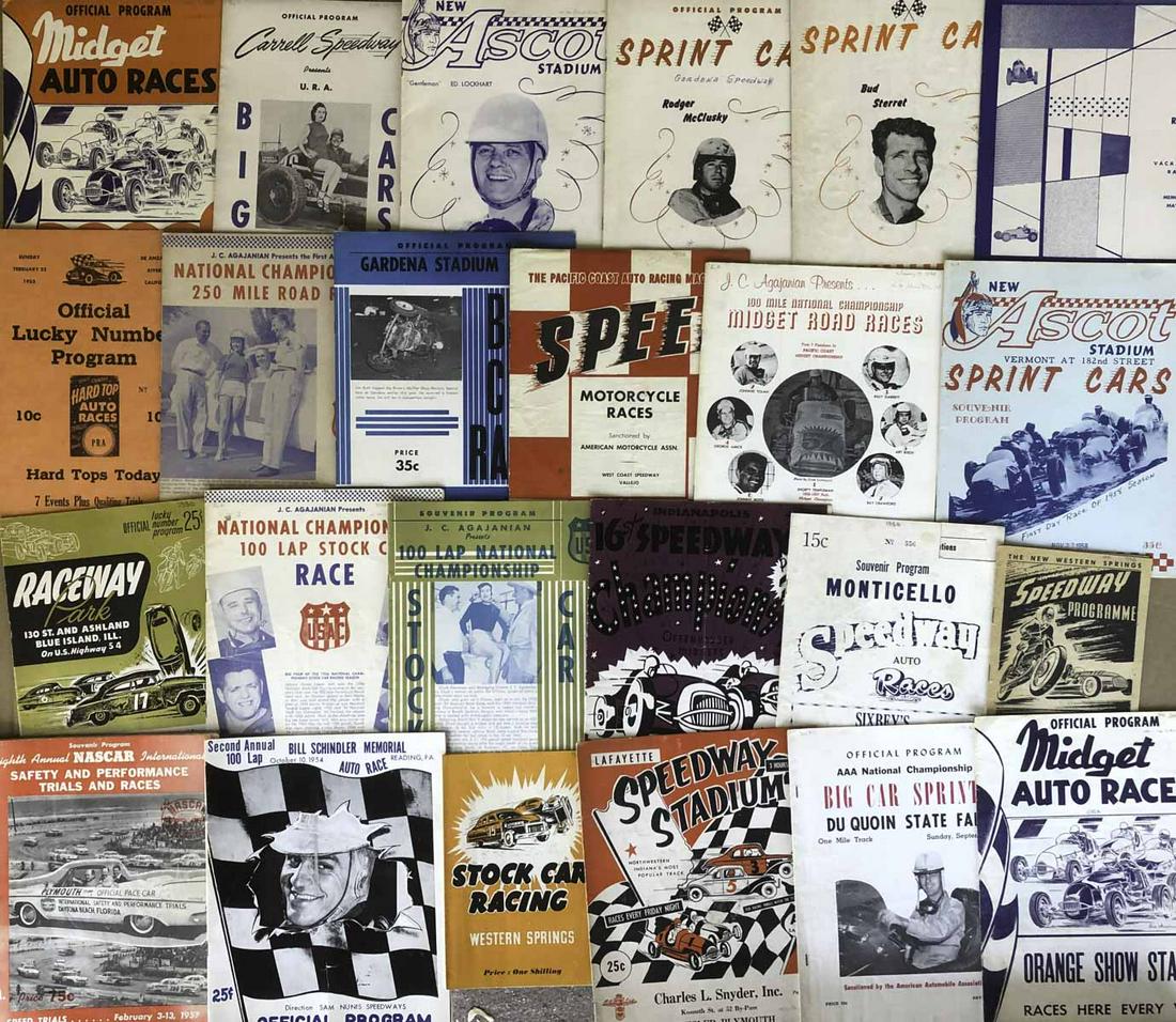 125 race programs from the 1950’s (1 of 3)