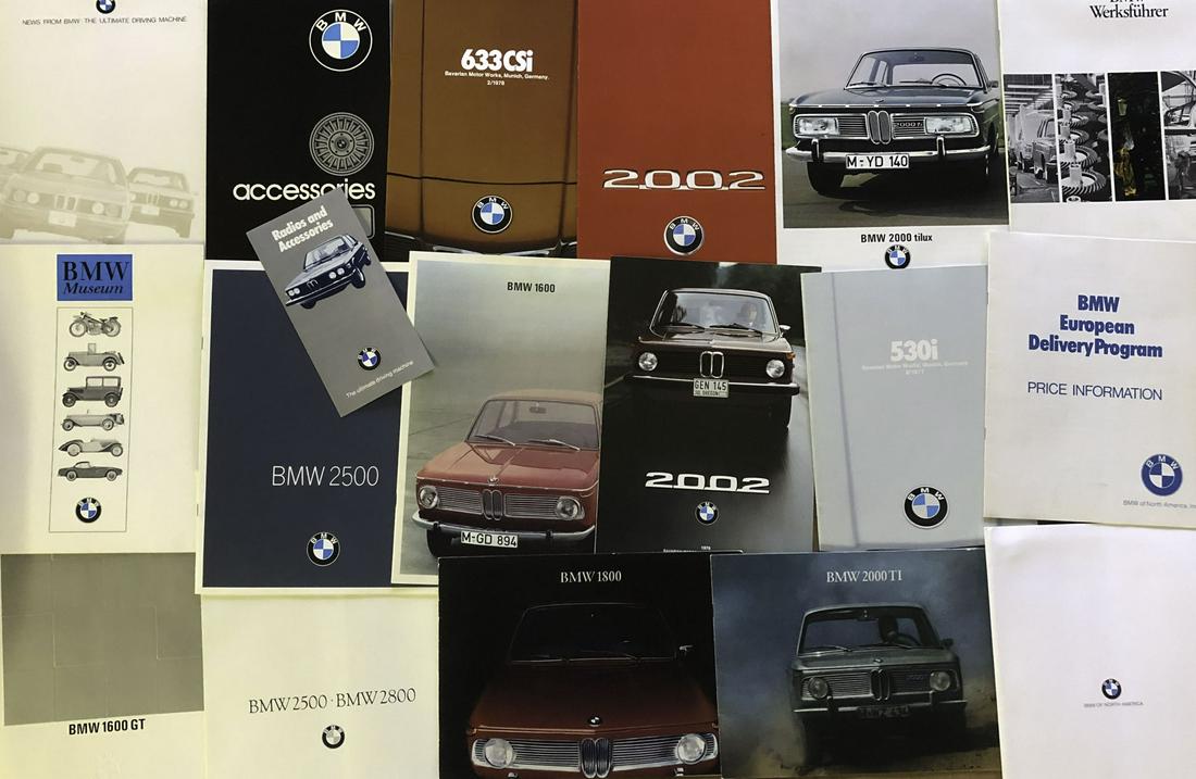 Large lot 1960’s-70’s BMW brochures (1 of 2)