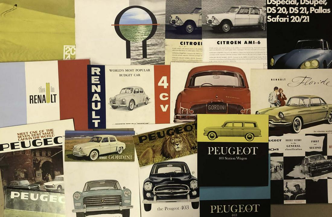 1960’s French car brochures - Renault, Peugeot, Ci (1 of 3)