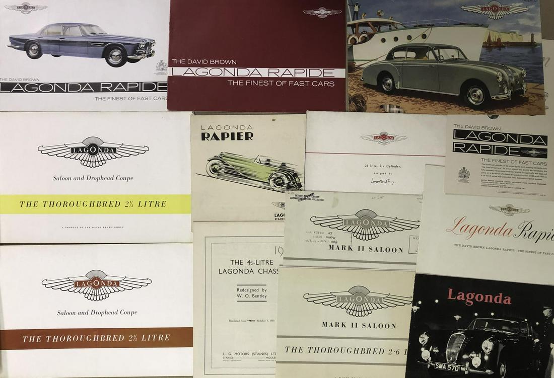 Lagonda brochures from 1930’s-1960’s (1 of 2)