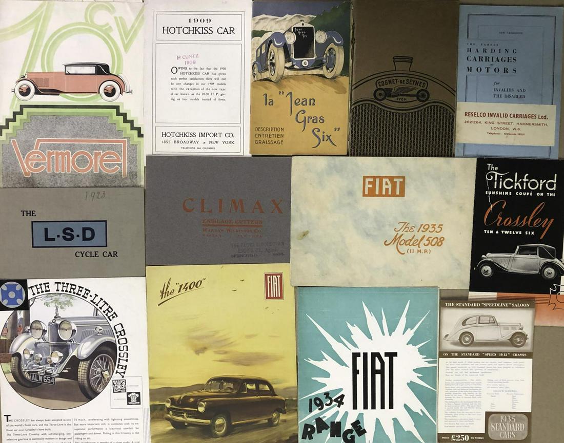British, French, Italian early car brochures - 190 (1 of 2)