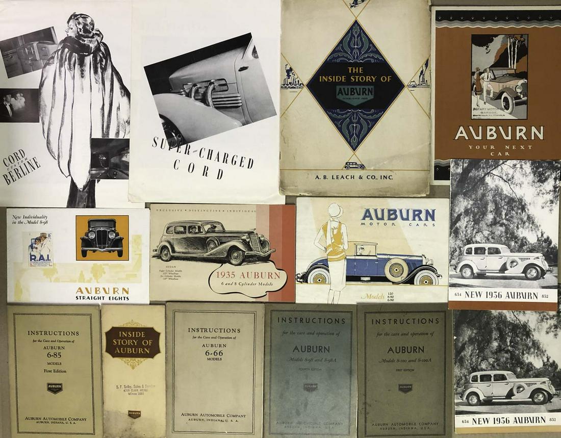 Auburn and Cord literature and manuals: Auburn and Cord literature and manuals