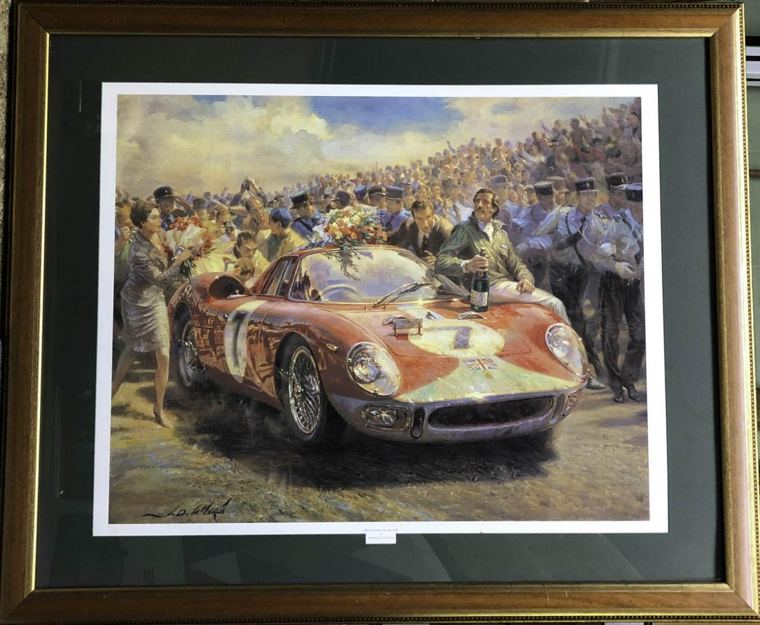 Large framed Ferrari 250 LM First Victory print (1 of 2)
