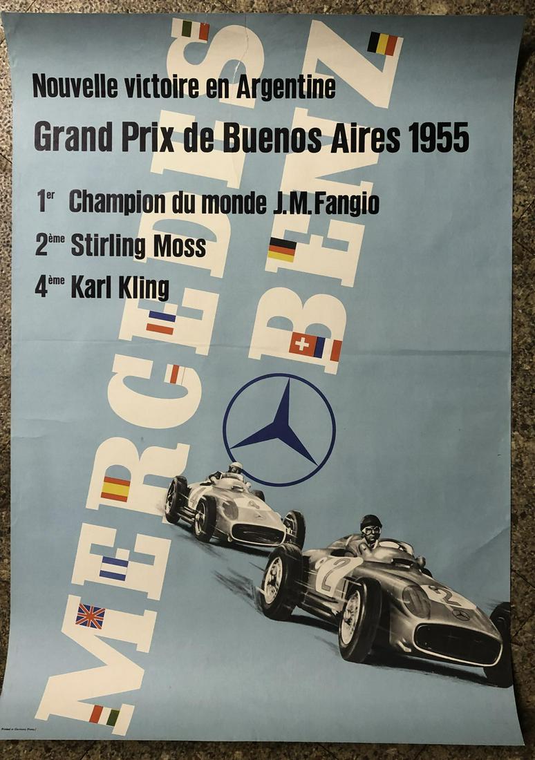 1955 Mercedes Benz GP of Buenos Aires poster, 23 x (1 of 2)