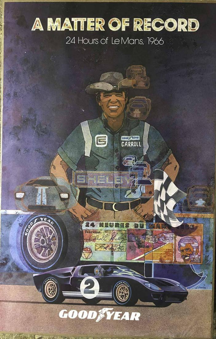 1966 Shelby Ford GT 40 LeMans victory poster, 22 x (1 of 1)