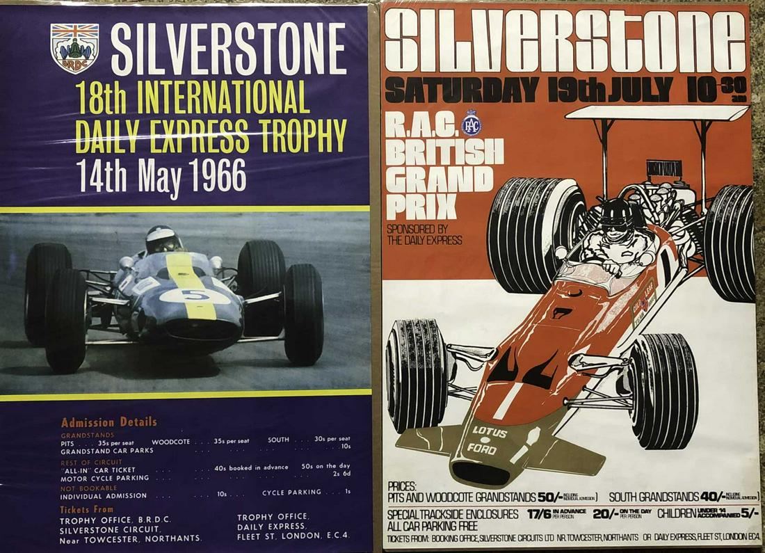 Two 1960’s British Grand Prix race posters, 20 x 2 (1 of 1)