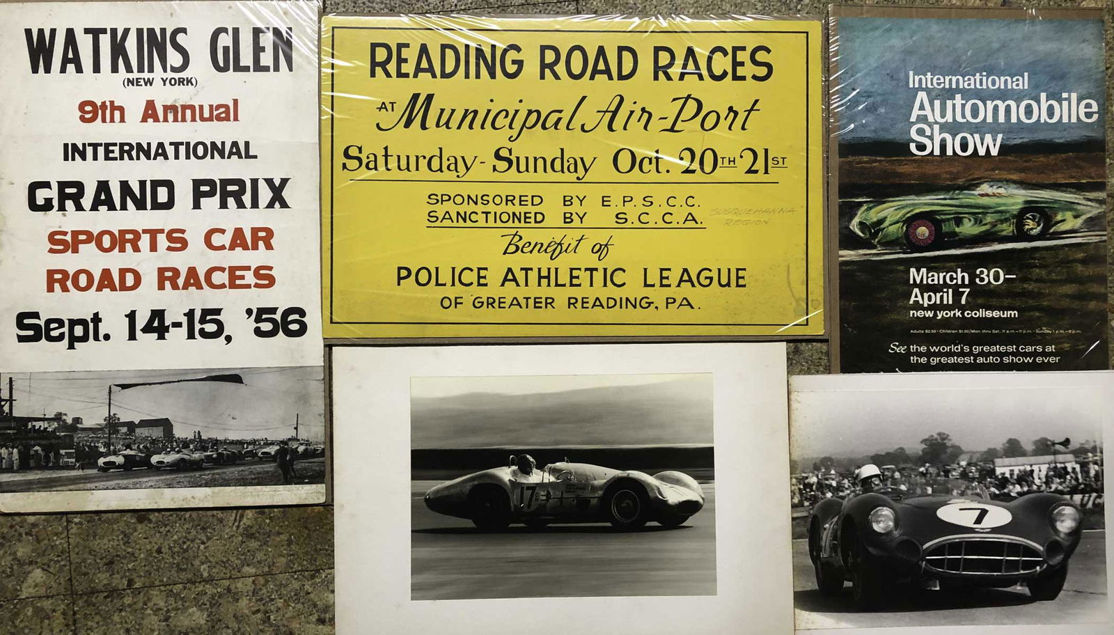 Five 1950’s race items - three posters, two photos (1 of 1)