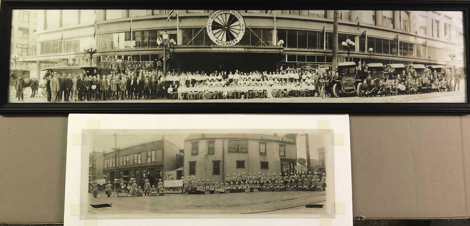 Two 1914 Tacoma Race related panorama photos (1 of 2)