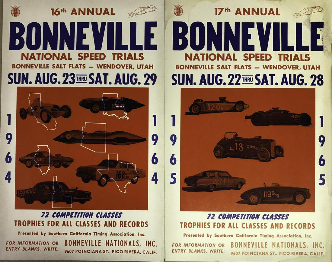 1964, 1965 Bonneville Speed Trials posters - 14 x (1 of 1)