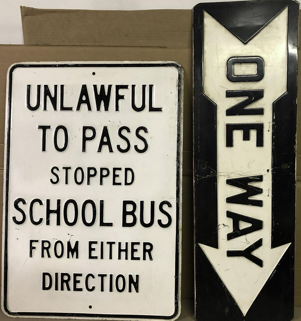 Two heavy metal painted signs (1 of 1)